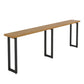 Kitchen Natural Finish Solid Wood Pub Table with Black Metal Frame Without Chairs Clearhalo 'Bar Furniture' 'Bar Tables' 'bar_tables' 'furn' 'furn_bar_tables' 'Furniture' 'Kitchen & Dining Furniture' 7719203