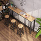 Contemporary Manufactured Wood Bar Table with Metal Base for Home Clearhalo 'Bar Furniture' 'Bar Tables' 'bar_tables' 'furn' 'furn_bar_tables' 'Furniture' 'Kitchen & Dining Furniture' 7719226