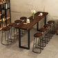 Rectangle Pine Wood Pub Table with Metal Frame for Living Room Clearhalo 'Bar Furniture' 'Bar Tables' 'bar_tables' 'furn' 'furn_bar_tables' 'Furniture' 'Kitchen & Dining Furniture' 7719269