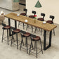 Rectangle Pine Wood Pub Table with Metal Frame for Living Room Clearhalo 'Bar Furniture' 'Bar Tables' 'bar_tables' 'furn' 'furn_bar_tables' 'Furniture' 'Kitchen & Dining Furniture' 7719273