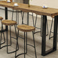 Rectangle Pine Wood Pub Table with Metal Frame for Living Room Clearhalo 'Bar Furniture' 'Bar Tables' 'bar_tables' 'furn' 'furn_bar_tables' 'Furniture' 'Kitchen & Dining Furniture' 7719275