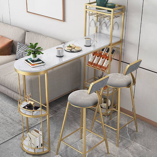 Dubbele voetstuk gesinterde stenen eetbalktafel voor keuken eetkamer