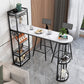 Double Pedestal Sintered Stone Dining Bar Table for Kitchen Dining Room Clearhalo 'Bar Furniture' 'Bar Tables' 'bar_tables' 'furn' 'furn_bar_tables' 'Furniture' 'Kitchen & Dining Furniture' 7719295