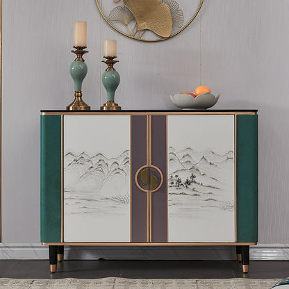 Contemporary & Modern Style Wood Buffet Sideboard with Cabinets 47"L x 16"W x 35"H Clearhalo 'buffet_sideboard' 'Buffets & Sideboards' 'furn' 'furn_buffet_sideboard' 'Furniture' 'Kitchen & Dining Furniture' 7719351