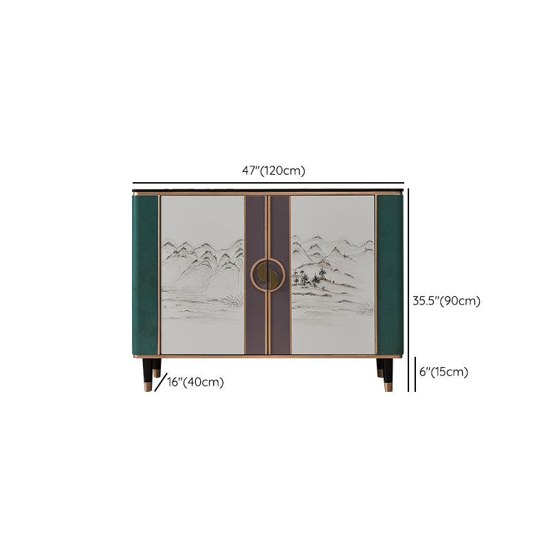 Contemporary & Modern Style Wood Buffet Sideboard with Cabinets Clearhalo 'buffet_sideboard' 'Buffets & Sideboards' 'furn' 'furn_buffet_sideboard' 'Furniture' 'Kitchen & Dining Furniture' 7719353