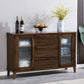 Moderne stijl massief houten dressoirkast met deuren en laden