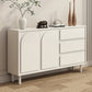 Contemporary Wooden White Sideboard Cabinet with Doors and Drawers Clearhalo 'buffet_sideboard' 'Buffets & Sideboards' 'furn' 'furn_buffet_sideboard' 'Furniture' 'Kitchen & Dining Furniture' 7719435