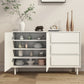 Contemporary Wooden White Sideboard Cabinet with Doors and Drawers Clearhalo 'buffet_sideboard' 'Buffets & Sideboards' 'furn' 'furn_buffet_sideboard' 'Furniture' 'Kitchen & Dining Furniture' 7719436