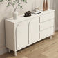 Contemporary Wooden White Sideboard Cabinet with Doors and Drawers Clearhalo 'buffet_sideboard' 'Buffets & Sideboards' 'furn' 'furn_buffet_sideboard' 'Furniture' 'Kitchen & Dining Furniture' 7719438