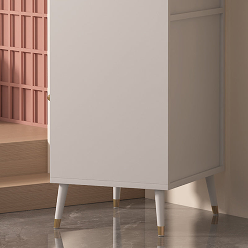 Contemporary Wooden Sideboard Cabinet in White with Glass Doors Clearhalo 'buffet_sideboard' 'Buffets & Sideboards' 'furn' 'furn_buffet_sideboard' 'Furniture' 'Kitchen & Dining Furniture' 7719454