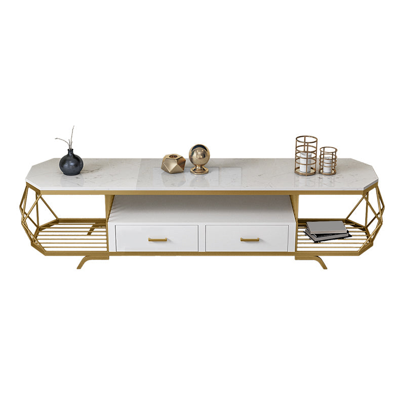 Contemporary TV Media Stand Marble Stand Console with Drawers Clearhalo 'furn' 'furn_tv_stands_entertainment_centers' 'Furniture' 'Living Room Furniture' 'TV Stands & Entertainment Centers' 'TV Stands & Media Storage Furniture' 'tv_stands_entertainment_centers' 7723042