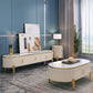 Marble TV Media Console Glam Media Console TV Stand with Drawers