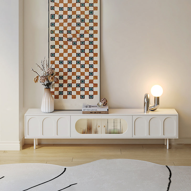 Modern TV Console Wooden Media Console TV Stand with 2 Drawers 79"L x 12"W x 18"H Clearhalo 'furn' 'furn_tv_stands_entertainment_centers' 'Furniture' 'Living Room Furniture' 'TV Stands & Entertainment Centers' 'TV Stands & Media Storage Furniture' 'tv_stands_entertainment_centers' 7723083