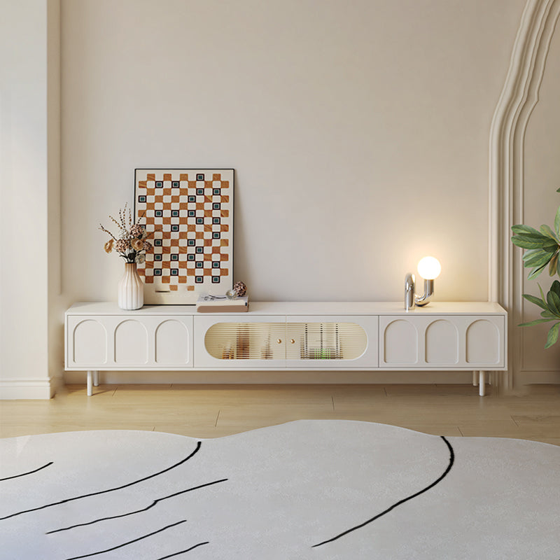 Modern TV Console Wooden Media Console TV Stand with 2 Drawers 94"L x 12"W x 18"H Clearhalo 'furn' 'furn_tv_stands_entertainment_centers' 'Furniture' 'Living Room Furniture' 'TV Stands & Entertainment Centers' 'TV Stands & Media Storage Furniture' 'tv_stands_entertainment_centers' 7723087