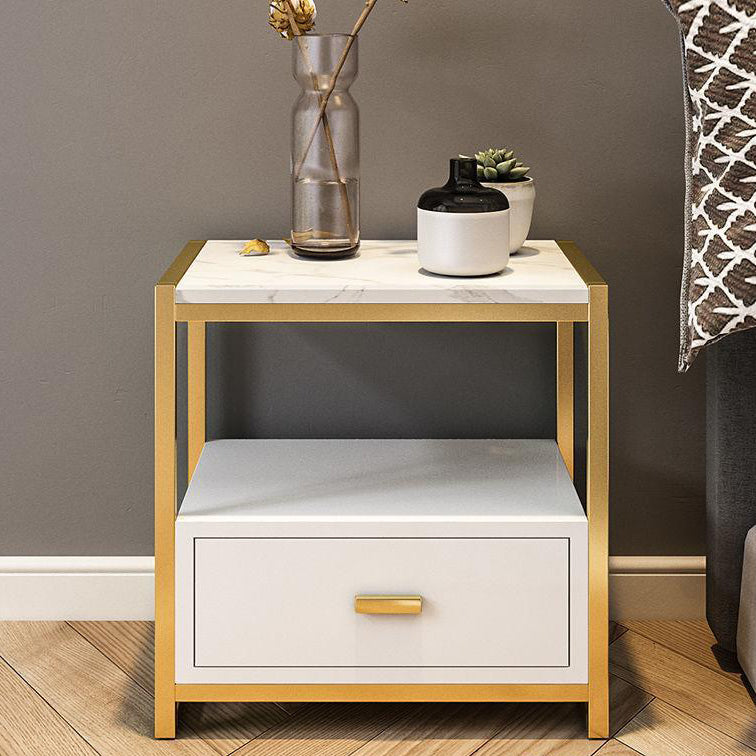 Table de chevet de table de rangement ouvert contemporain