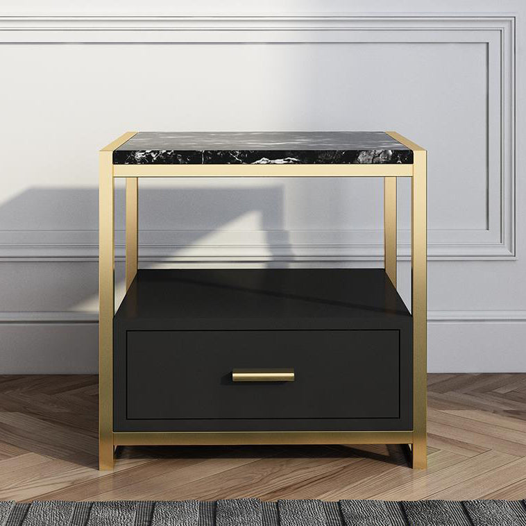 Table de chevet de table de rangement ouvert contemporain