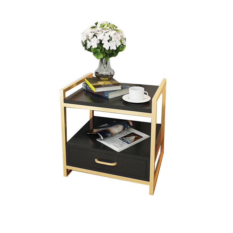 Table de chevet de table de rangement ouvert contemporain