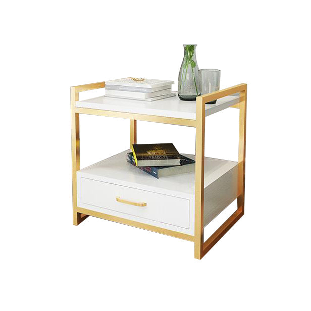 Table de chevet de table de rangement ouvert contemporain