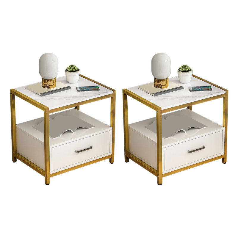 Table de chevet de table de rangement ouvert contemporain