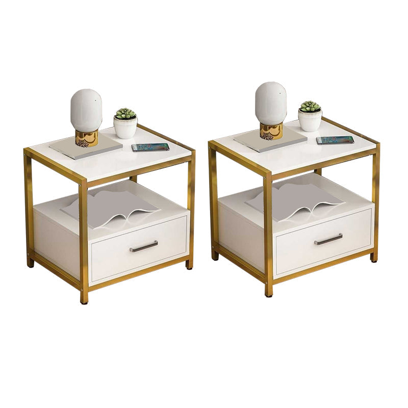 Table de chevet de table de rangement ouvert contemporain