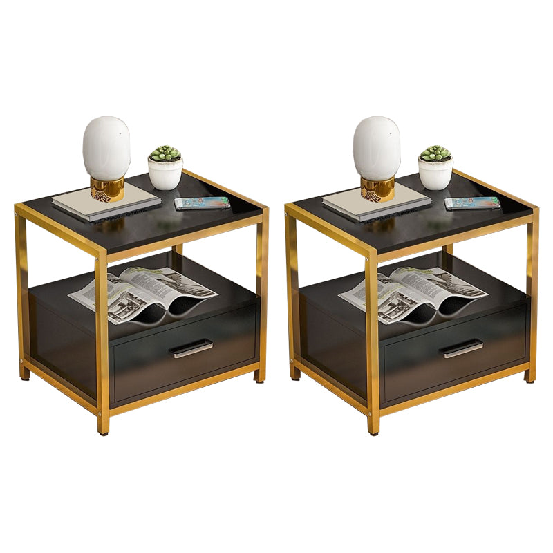 Table de chevet de table de rangement ouvert contemporain