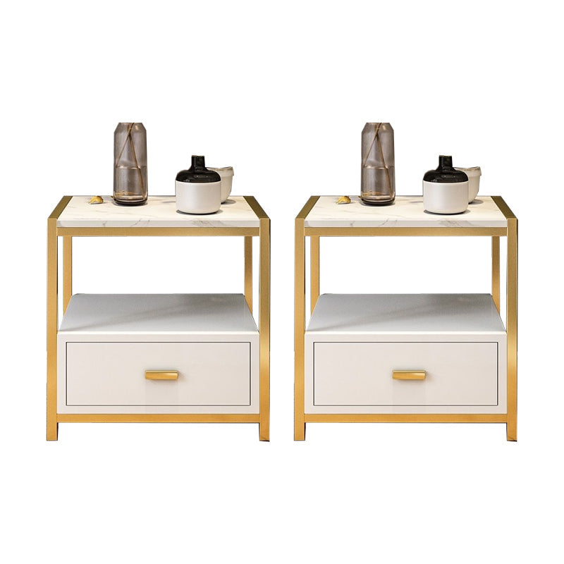 Table de chevet de table de rangement ouvert contemporain