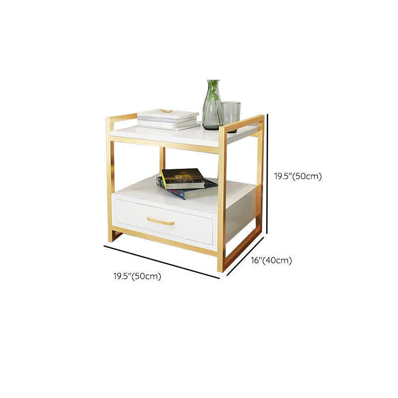 Table de chevet de table de rangement ouvert contemporain