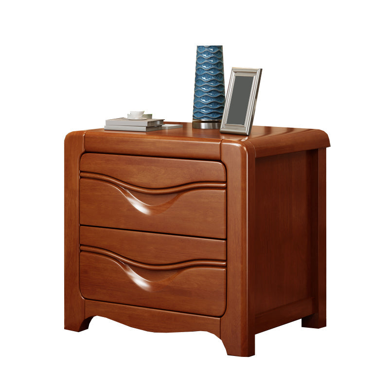 ソリッドウッドナイトテーブル引き出し付きの伝統的なベッドナイトスタンド