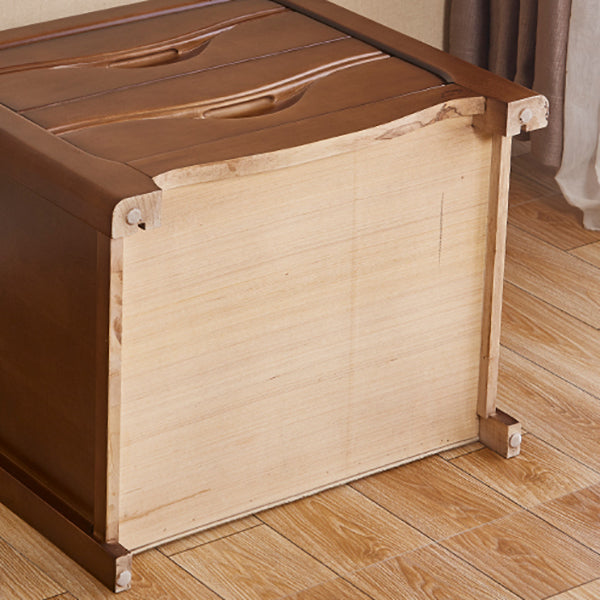 Tavolo da notte in legno massiccio comodino da letto tradizionale con cassetti