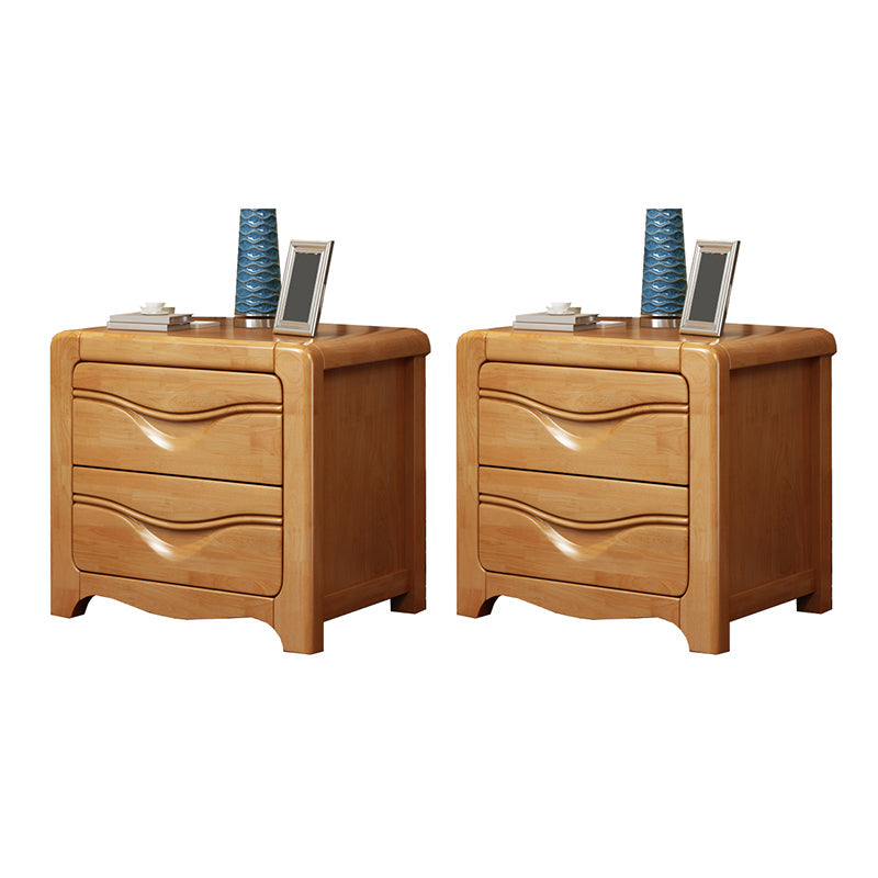 ソリッドウッドナイトテーブル引き出し付きの伝統的なベッドナイトスタンド