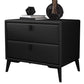 Leather Accent Table Nightstand Modern Nightstand for Bedroom