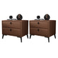 Leather Accent Table Nightstand Modern Nightstand for Bedroom
