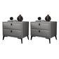 Leather Accent Table Nightstand Modern Nightstand for Bedroom