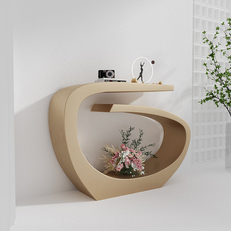 Tabla de acento de consola contemporánea con soporte de acero para Hall