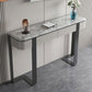 Contemporary Console Accent Table Scratch Resistant with Stone Top for Hall