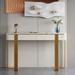 Contemporary Console Accent Table Scratch Resistant with Stone Top for Hall