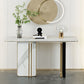 Glam Stone Rectangle Console Accent Table with Marble for Hall