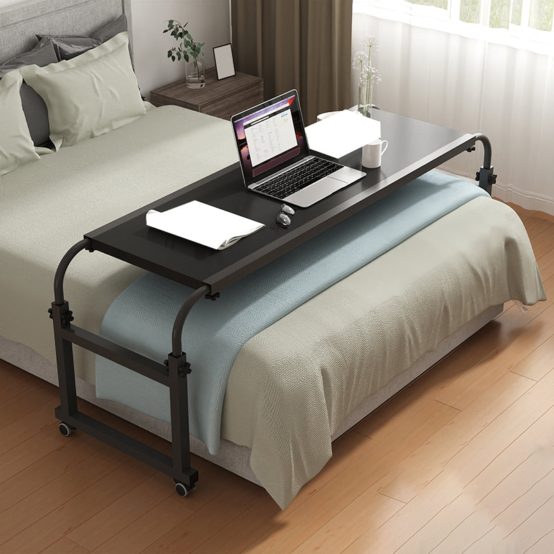 Adjustable Height Computer Desk Bedroom Office Desk with Caster Wheels Black Clearhalo 'furn' 'furn_office_desk' 'Furniture' 'Office Desks' 'Office Furniture' 'office_desk' 7723400