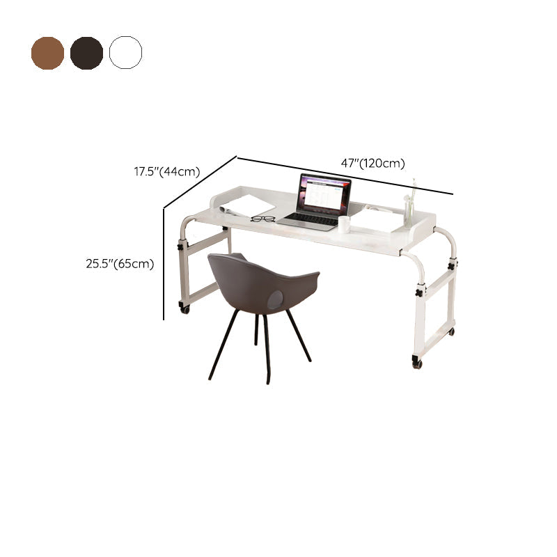 Adjustable Height Computer Desk Bedroom Office Desk with Caster Wheels Clearhalo 'furn' 'furn_office_desk' 'Furniture' 'Office Desks' 'Office Furniture' 'office_desk' 7723412