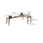 Contemporary Writing Desk Solid Wood Office Desk , 29.25 Inch H