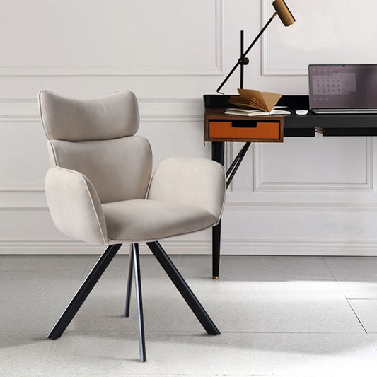 Armless Office Chair No Wheels Desk Chair for Living Room Home Non-Rotatable 1 Piece