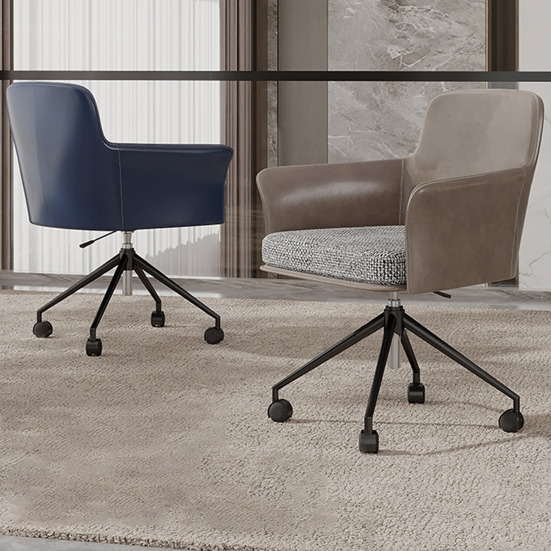 ミッドバックオフィスチェアコンテンポラリースイベルローリングタスクチェア