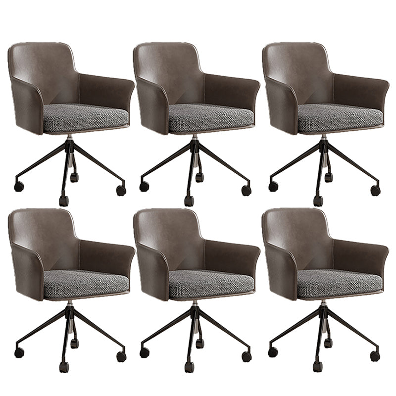 ミッドバックオフィスチェアコンテンポラリースイベルローリングタスクチェア