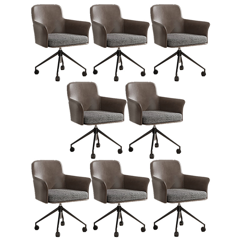 ミッドバックオフィスチェアコンテンポラリースイベルローリングタスクチェア