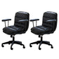 Modern Padded Arms Office Chair Leather Tilt Mechanism No Distressing Ergonomic Desk Chair