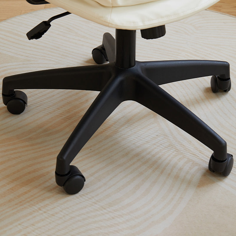 Modern Padded Arms Office Chair Leather Tilt Mechanism No Distressing Ergonomic Desk Chair