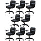 Modern Padded Arms Office Chair Leather Tilt Mechanism No Distressing Ergonomic Desk Chair