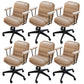 Modern Padded Arms Office Chair Leather Tilt Mechanism No Distressing Ergonomic Desk Chair