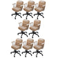Modern Padded Arms Office Chair Leather Tilt Mechanism No Distressing Ergonomic Desk Chair
