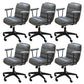 Modern Padded Arms Office Chair Leather Tilt Mechanism No Distressing Ergonomic Desk Chair